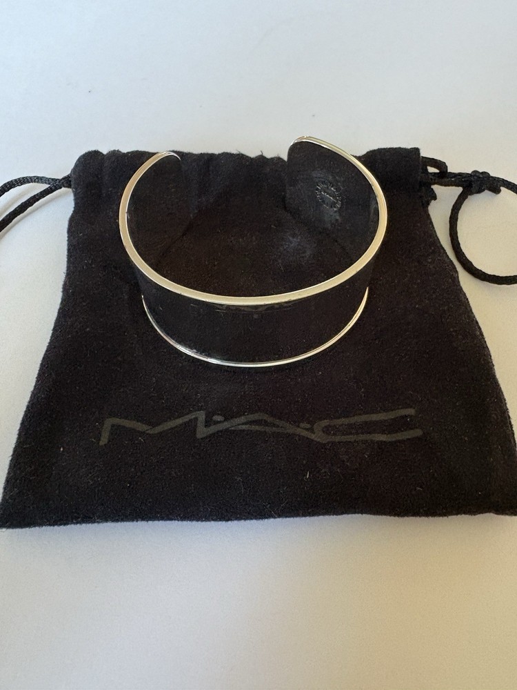 RARE Vintage M·A·C Cosmetics Employee Gift – Etched Logo Cuff Bracelet