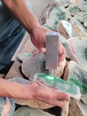 MADE IN-HOUSE TYPE A Untreated Burmese Jadeite Jade Pastel GREEN Bangle (55.8mm)
