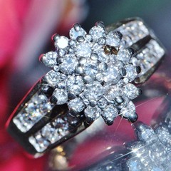 10k yellow gold ring 1.25ct natural diamond size 6.75 vintage handmade 5.1gr