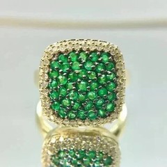 2.75Ct VVS1 Round Cut Lab Created Emerald Anniversary Wedding 14K Gold FN Ring