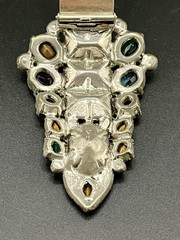Vtg Signed Eisenberg Original Mulit-Colored Rhinestone Fur Clip/Pin – Read