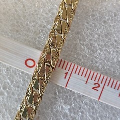 VTG Gold Plated Flat Chain Necklace 18 Inches Classic 5 mm Gift For Her