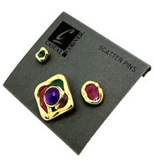Casual Corner Vintage 1980s Scatter Pins Enamel Abstract Multicolor NOS NWT NEW