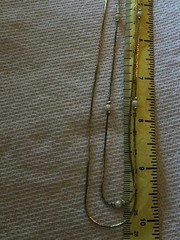 Vintage Double Strand Goldtone Necklace, Medici,around 10inch Each Side 20inch