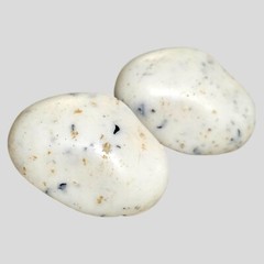 Faux Stone Earrings Vintage Acrylic Post Backs White Speckled Rocks Pierced Ears