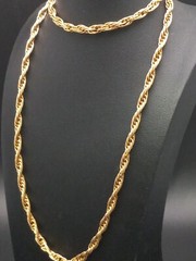 Irwin Pearl Vintage gold tone 28-in Rope Chain Design Necklace