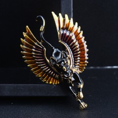 Personality Cute Enamel Dripping Angel Cat Brooch with Wings Accessories
