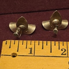 Vintage Sterling Silver 925 Clip on Screw-Back Earrings Twisted 1″ x 3/4″