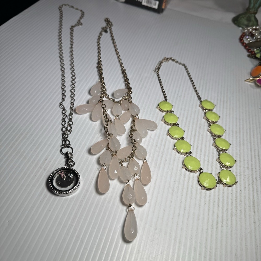 3pcs VTG Costume Jewelry Necklaces Lot #2 1970’s & 1980’s