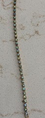 Vintage Weiss 1950s Tennis Bracelet Colorful Aurora Borealis Stones 7”Gold Tone