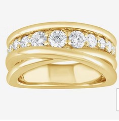 Women’s 1 CT. T.W. Lab Grown White Diamond 14K Gold Over Silver Ring