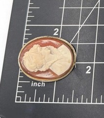 Vintage 900 Silver Cameo Brooch – Hand‑Carved Shell Portrait, Antique