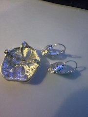 Nautical Theme Pendant/Brooch And Earrings Set Vintage New Old Stock