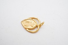 Vintage Gold Filled Guardian Angel Heart Pendant