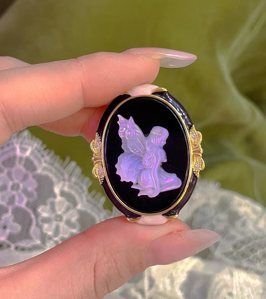 Antique style Cameo Pendant 925 Silver plated Vintage Necklace Estate Jewelry62