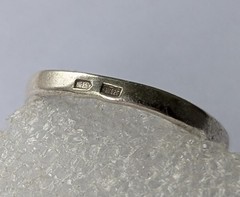 Vintage ring sterling silver 925 Size 6.5 Weight 1.41 g. Eternity Band.