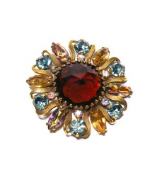 VINTAGE WEISS RHINESTONE CRYSTAL PIN BROOCH MID CENTURY 1950’S 1960’S COSTUME