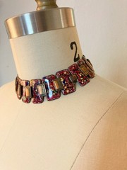 Mid-Century Enameled Copper Necklace | Studio Craft Movement | Red Confetti VTG