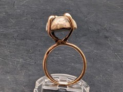 🔥 ANTIQUE 10K GOLD THICK BAND RING BRIGHT GALAXY BOULDER OPAL STONE 8.5 GRAMS