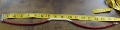 Vintage Honora Pearl Collar Necklace Red Braided Leather 925 Sterling Silver