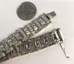 2.16 CTTW SI2 K Natural Diamond 14k White Gold Tennis Bracelet 62.7 G
