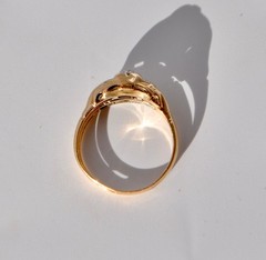 Antique Old 14k Solid Gold Natural Mine Cut Diamond Ring Band – Wedding Set 7.25