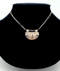 Beautiful Necklace Silver 925 With Gems Stone VTG A Unique Item #55#