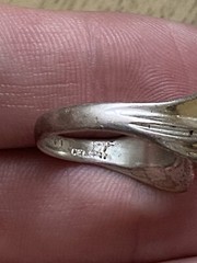 Modernist Sterling Silver 925 Cellini Domed Abstract Twist Wave Ring Size 6