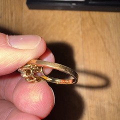 2 Vintage 18K & 14k Yellow Gold Electroplate Size 6/6.5 9.6g