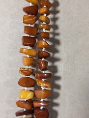 Antique Butterscotch Amber Beaded Necklace 110 Grams