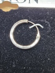 Vintage 1980’s Small Sterling Silver Hoops Earrings Revlon NOS
