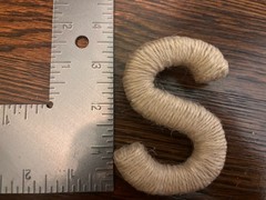 Twisted Rope Style Letter Pins S A N D Beige 3 1/2” for X-mas Stocking Or More