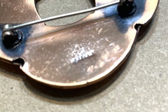 Vintage Renoir Signed Modern Art Brooch Copper