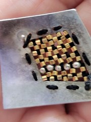 VTG SHARON M. DONOVAN MICHIGAN EARRINGS & PIN 14KT GOLD STERLING AWESOME DESIGN