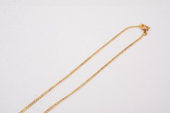 Vintage Gold Filled Mother Mary Religious Medal Necklace 17.75″