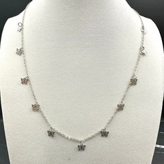 Vintage Claire’s Silver-Tone Classic Round Link Butterfly Charm Station Lobster