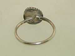 VINTAGE OLD PAWN STERLING SILVER & TURQUOISE RING! SZ 6