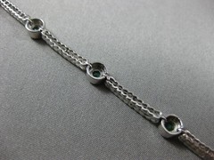 ESTATE 2.30CT DIAMOND & EMERALD 14K WHITE GOLD 3D ETOILE CLASSIC TENNIS BRACELET