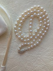 Dainty 18.5″ Akoya Pearl Necklace, 5-6mm, Sterling Clasp