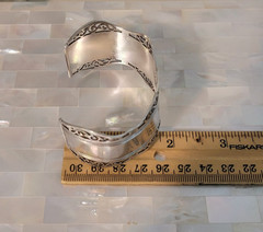 Antique 1898 M&C Edinburgh Sterling Silver Hallmarked Cuff Bracelet 26.8 gr