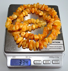 33gr RUSSIAN SOVIET BALTIC AMBER BEAD NECKLACE 琥珀 BRACELET STONE PENDANT EARRING