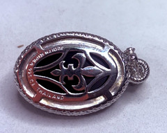 Vintage Judith Ripka 925 Sterling Silver Black Onyx Cubic Zirconia Pendant