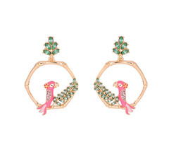Statement earrings,Wedding earrings,Parrot earrings,Bridemaids earrings,Earrings