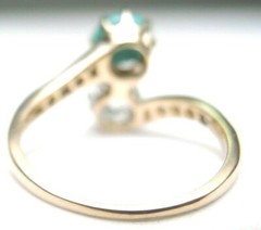 Antique Art Deco Diamond Engagement Plat 18KY Ring Size 5 UK-J1/2 EGL USA