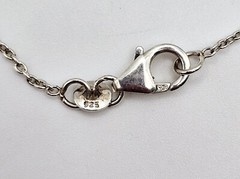 Vintage Sterling Silver Garnet Station Necklace Tin Cup Beaded Polished Natural