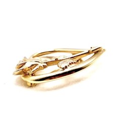 Vtg GoldTone RDC Princess Diana Memorial Heart Rose Brooch Pin Love Legacy V