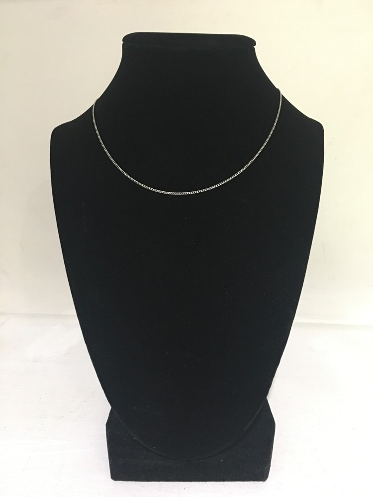 New Women’s Sterling Silver 1MM Necklace Chain 18 Inch Vintage Choker Jewelry