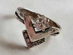 Vintage ring sterling silver 925 Size 8 Weight 3.1 g. Ukrainian jewelry.