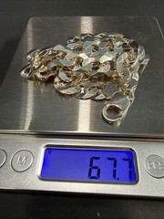 Sterling Silver Curb Link Chain 22” 12MM 67.7Grams