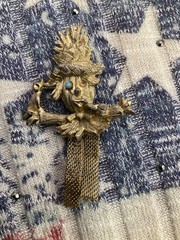 Vintage 1950’s Gold Tone 3D Wishing Well with Stones Charm Bracelet